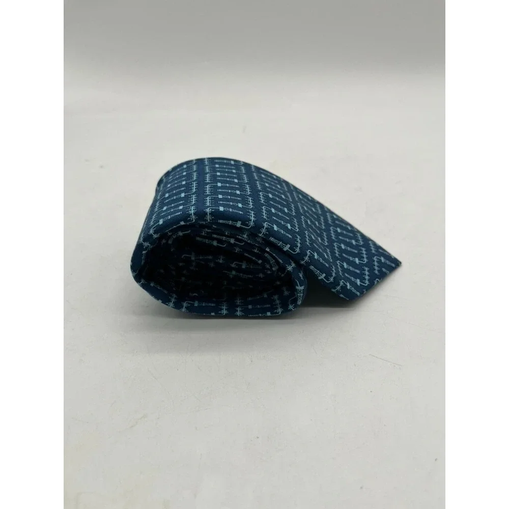 VINEYARD VINES [ CUSTOM COLLECTION ] Men's Tie Petrol‎ Blue 100% Silk 59"X3.5" - Picture 3 of 8